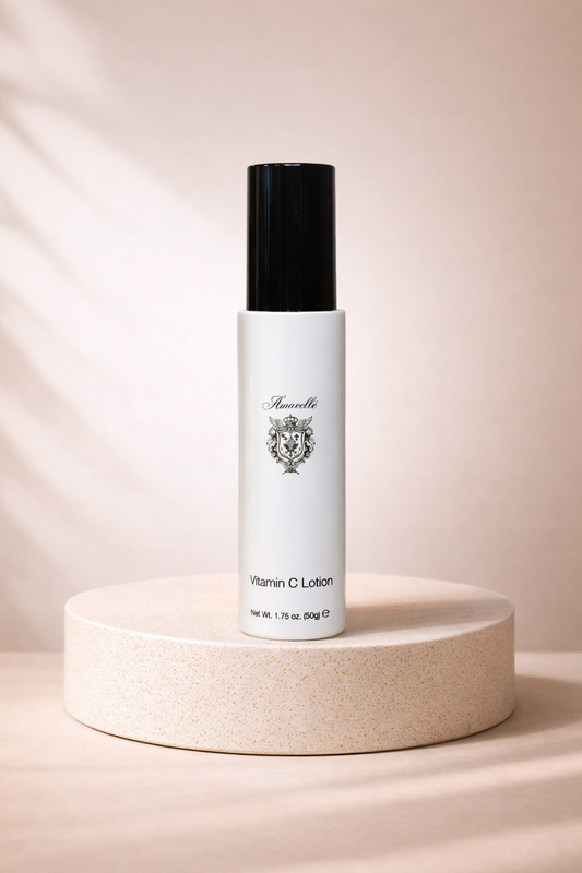 Amavellé vitamin C brightening lotion for radiant and even skin tone